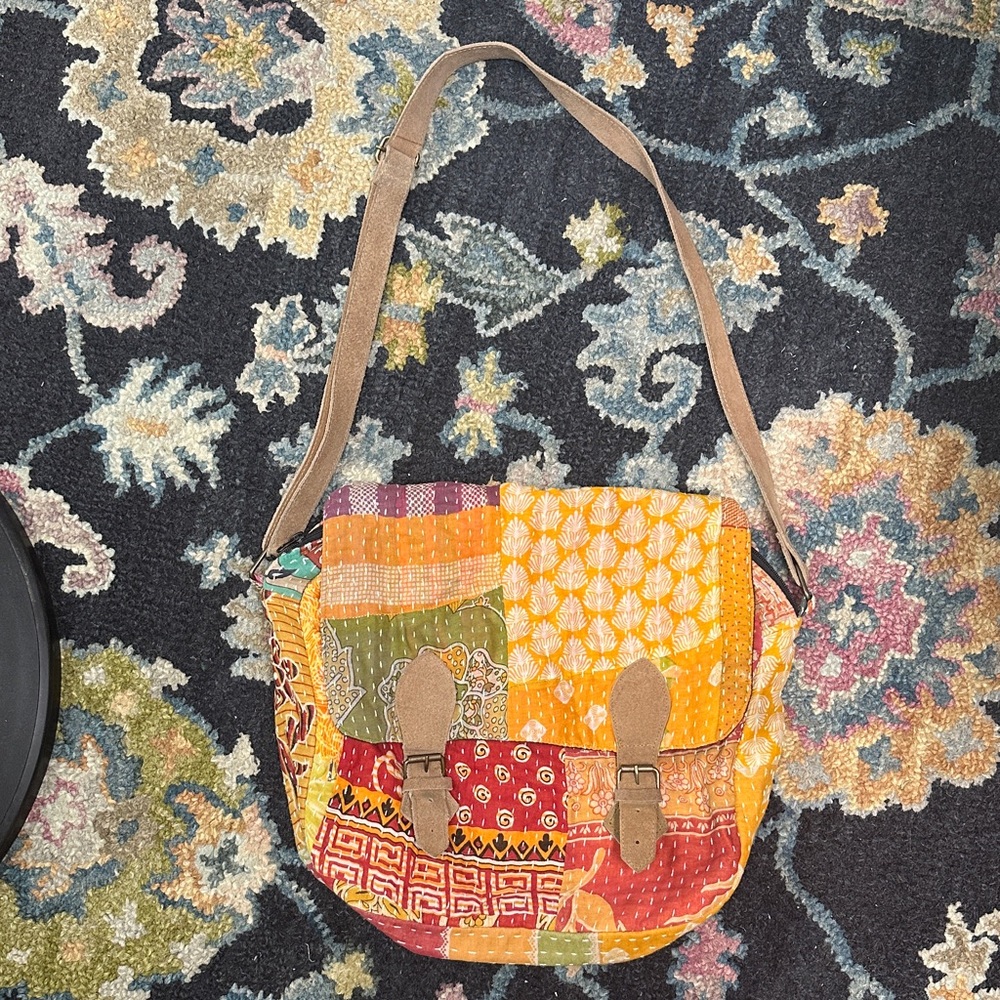 Earthbound Multicolor Patchwork Shoulder Bag - image 1